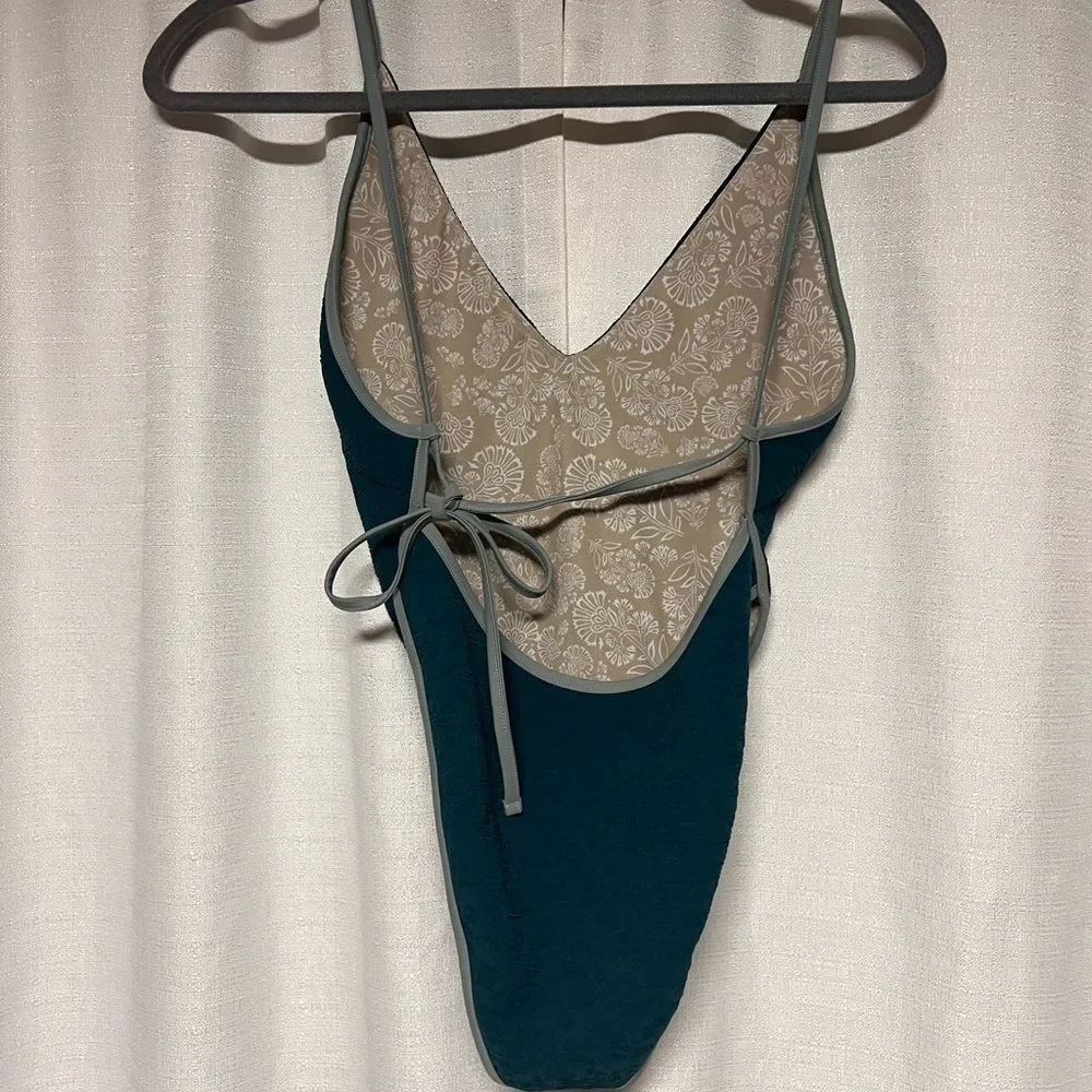 Free People Free-Est Amber One Piece Swimsuit in Deep Teal - Picture 12 of 14